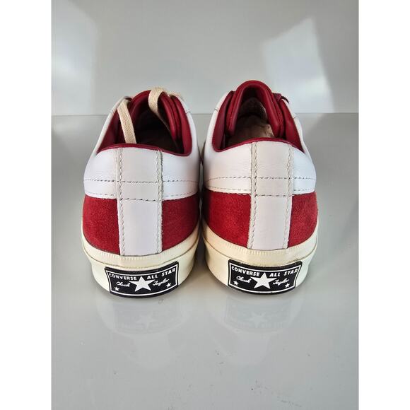 Rare! Converse All Star Academy Sneakers M8/W10 Red White Suede Shoes 167135C main image 13